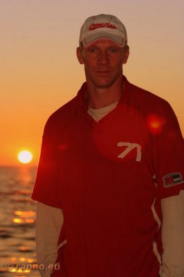 Margus with setting sun