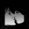 Girl to girl, a kiss
