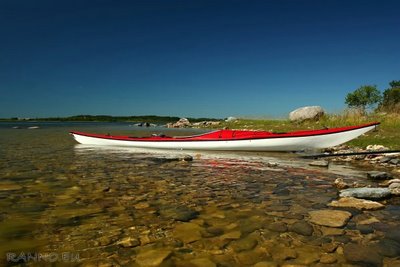 Kayak on rocks