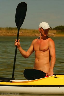 Margus behind kayak