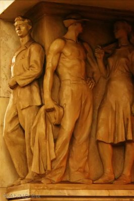 Sculptures at metro station of St Petersburg
