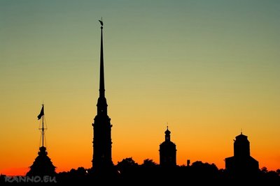 Silhouette of Peter and Paul Fortress