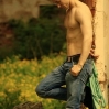 Anton at a door of church ruins