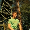Anton by a sightseeing tower