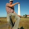 Margus toying with Tahkuna lighthouse