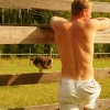 Dude with a chick (ostrich)