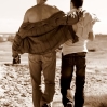 Margus and Lennart going to beach
