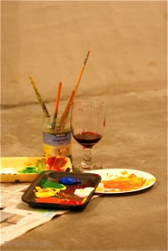 Painter's palette and necessities