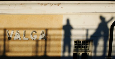 Shadows on Valga trainstation