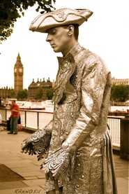 Live Silver Statue at Jubilee Gardens