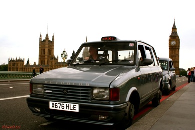 London taxi and Big Ben