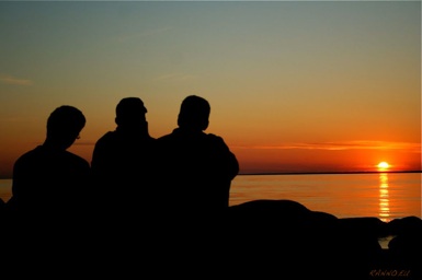 Guys welcoming Sun