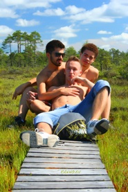 Boys at Tolkuse bog