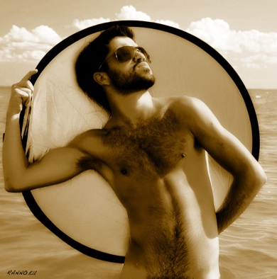 Ali with reflector
