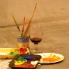 Painter's palette and necessities
