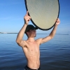 Steven assisting with the reflector