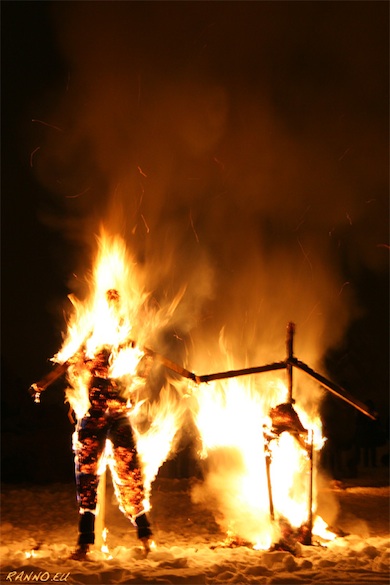 Flamy and Bony - a couple in fire