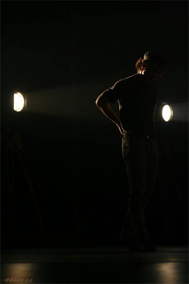 Colin on dark stage