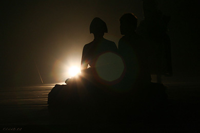 Silhouettes on stage