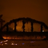 Tartu kaarsild (arch bridge) built of christmas trees