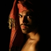 Ali wearing red scarf