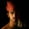 Ali wearing red scarf
