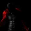 Ali exposing abs in red shirt