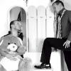 Ranno with 'twin' and a teddy bear