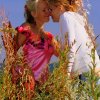 2008 Aila and Triin hiding in flowers